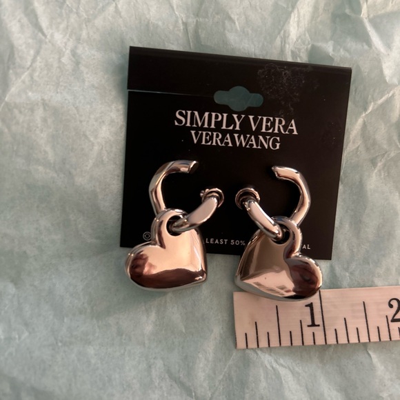 Silver Heart Earrings - Picture 5 of 5